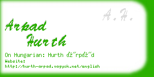 arpad hurth business card